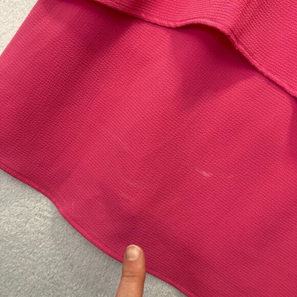 Cooper & Ella Coral Peyton Double Tiered Tank Top Small Fuchsia Pink Sleeveless - Picture 9 of 12